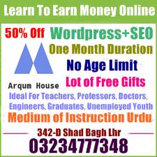 Earn Money Online Course in Lahore-Wordpress+SEO Classes