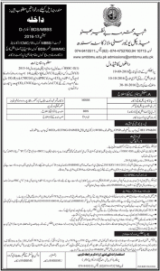 SMBBHU Larkana MBBS & BDS Admissions 2016